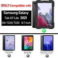 thumbnail image 2 of LTROP Samsung Galaxy Tab A7 Lite Case,Galaxy Tab A7 Lite Case for Kids,3-Layer Shockproof Cover Case with Swivel Stand/Hand Strap for Samsung Galaxy Tab A7 Lite 8.7 Inch 2021 (SM-T220/T225), Black, 2 of 9