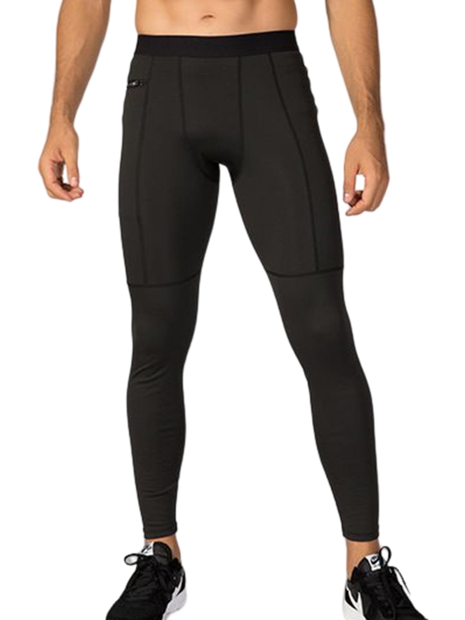 Niuer Mens Leggings High Waisted Compression Pants Cool Dry Tights