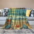 thumbnail image 2 of QCPP Sea Turtle Blanket Beach Ocean Decor Throw Blanket Super Warm Soft Plush Flannel Inspirational Turtle Blanket Gifts for Girls Boys Winter Couch Bedding for Baby Kids Women, 2 of 6