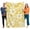 Mustard, Honey Gold, variant on Flannel Throw Blanket for Couch Sofa Bed, Summer Hibiscus Palm Leaf Soft Cozy Warm Fuzzy Blanket 30x40in