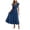 Z1-Blue, variant on Women's Summer Wrap Maxi Dress Short Ruffle Sleeve V Neck High Waist Pleated Hem Flowy Long Sundress (Red, XXL)