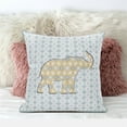 thumbnail image 3 of Elephant Silhouette Duo Throw Pillow with Removable Cover in White Light Green Yellow 20x20, 3 of 4