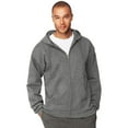 thumbnail image 1 of Hanes Mens Ultimate Cotton Full-Zip Hooded Sweatshirt, Large, Charcoal HTHR, 1 of 1