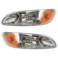 thumbnail image 1 of AM Autoparts Halogen Headlight Lamp Assembly LH RH Kit Pair Compatible With Peterbilt Truck, 1 of 4