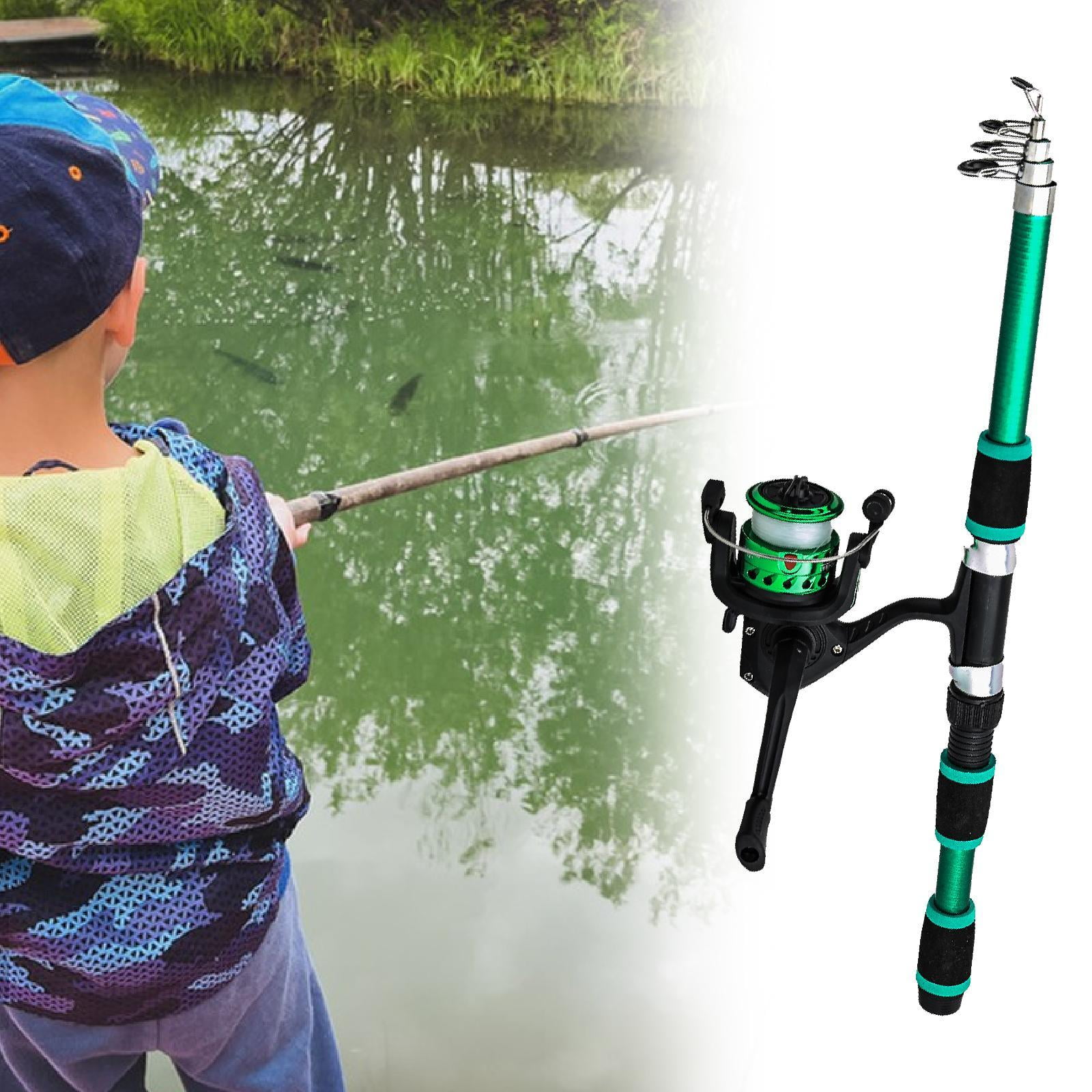 GARENDE Fishing Pole Equipment Kids Fishing Rod and Reel Combo for Outdoor Beginners Green