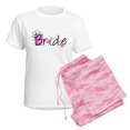 thumbnail image 6 of CafePress - Pink Lady Bride Women's Light Pajamas - Women's Short Sleeve Print T-Shirt and Pants Light Cotton Pajama Set, 6 of 7