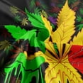 thumbnail image 4 of Marijuana Leaf Tapestry, Weed Psychedelic Tapestry Wall Hanging for Bedroom, Reggae Rasta Tie Dye Jamaica Tapestry Trippy Rastafarian Mexico Red Yellow Green Home Decor (60" W X 40" H), 4 of 6