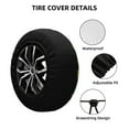 thumbnail image 2 of Gukieu Hawaiian Tribal Mask Print Car Tire Cover, Adjustable Waterproof and Dustproof Tire Protection Cover, Suitable for SUV, Truck, Van-14 inch, 2 of 6