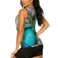 thumbnail image 3 of Xecao Easter Egg1 print women's scoop neck, loose-fit workout tank tops for the gym., 3 of 9