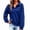 A65-Blue, variant on Sokhug Waffle Grid Henley Sweatshirts for Women Long Bubble Sleeve Turn Down Collar Button Up Loose Casual Fall Winter Pullover Sweatshirts Tops