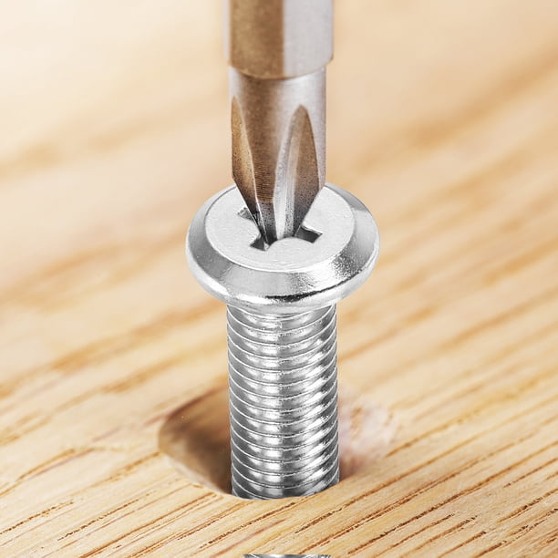 30pcs M5-0.8x18mm Phillips Pan Washer Head Screws - 304 Stainless Steel Machine Screws With Pads