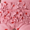 thumbnail image 4 of Rhoudy Girl Clothes 3-6 Months Long Sleeve Baby Valentines Day Outfit Ruffle Heart Print Romper Wafle Jumpsuit Comng He Outfit Fashion Outfits Pink, 4 of 8