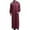 Wine, variant on BSDJILFG 50% ,Mens Kaftan Thobe V-Neck Long Sleeve Muslim Robe Dubai Long Gown Saudi Arab Thobe Robes for Summer Beach S-3XL