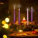 thumbnail image 5 of Candelabros de vidrio votivos para velas cónicas de 4 días, hechos a mano y para el Adviento, San Valentín, decoración del hogar, portavelas en frascos, 5 of 6