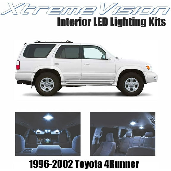 XtremeVision Interior LED for Toyota 4Runner 1996-2002 6 Pieces Cool White Interior LED Kit   Installation Tool