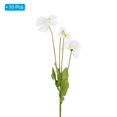 thumbnail image 3 of Uxcell 24" Artificial Silk Faux Flowers Permanent Floral Bouquet Decor, White 10 Stems, 3 of 5