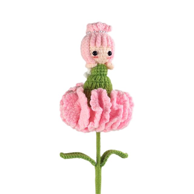 Clearance! Crochet Kit Crochet Carnation Fairy Crochet Doll Kit for Beginners with Video Tutorials Crochet Kit Crochet Yarn and Hook Set for Beginners Knitting Kit for DIY Knitting DIY,Pink