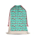 thumbnail image 3 of Christmas Bags Drawstring,Turquoise Christmas Gnome Pattern Large Xmas Christmas Gift Bags,Reusable for Xmas and New Year Party Favors and Supplies,27.6" X 19.7", 3 of 6