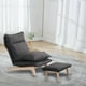 thumbnail image 1 of Sillón reclinable con reposapiés, silla de ocio, asientos en el suelo, sofá perezoso ajustable, sillón con otomana para balcón, dormitorio, Tatami Gris, 1 of 8