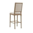 thumbnail image 6 of Linon Avalon Full Back Wood Bar Stool, 30.5" Seat Height, Rustic Brown Finish with Light Natural Linen Fabric, 6 of 7