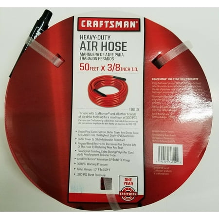 Craftsman Heavy Duty Air Hose 50 Feet x 3/8 Inches