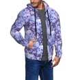 thumbnail image 2 of Kdxio flower crystal Skull Print Men Hoodies Casual Hoodies for Men with Zip Pockets Full Zip Long Sleeve Sweatshirt Sports Hooded Jacket-Small, 2 of 5