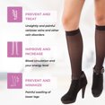 thumbnail image 6 of Gabrialla Sheer Knee High Compression Socks for Women, 20-30 mmHg, Closed Toe, 6 of 7