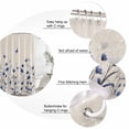 thumbnail image 3 of Purple Floral Butterfly Bathroom Shower Curtains with 12 Hooks Polyester Waterproof Shower Curtain for Stalls and Bathtubs Spring Farmhouse Botanical Beige Decorative Bathroom Curtain 36x72 Inches, 3 of 8