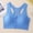 Sky Blue, variant on Front Zipper Sports Bras for Women Wirefree Post Surgery Bra Front Closure Racerback Compression Mastectomy Bras