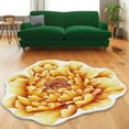 Heat Transfer 3D Shaped Flower Floor Mat Sofa Bedroom Living Room