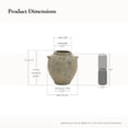 thumbnail image 4 of LuxenHome Old-World Brown with Gray 11-Inch Tall Round Terracotta Vase with Handles, 4 of 10