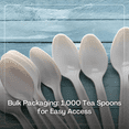 thumbnail image 3 of [1000 ct] Karat Plastic Tea Spoons | Disposable Spoons Bulk Boxes | White, PS, 3 of 9