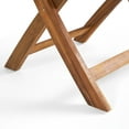 thumbnail image 3 of Maison Outdoor 3 Piece Wood and Wicker Foldable Bistro Set, Teak and Brown, 3 of 10