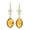 Citrine, variant on Amethyst Earring - Marquise Shape - 925 Sterling Silver 18K Gold Plated.