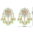 thumbnail image 2 of Efulgenz Indian Jewelry Antique Crystal Kundan Jhumki Tassel Dangle Earrings Set for Women, 2 of 4