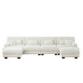 thumbnail image 6 of Gewnee Oversize Chenille Deep SeatFree Combination Modular Sectional Sofa,U Shaped Couch for Living Room, 4-Seater Comfy Cloud Couch with 2 Ottomans, 6 of 14