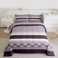 thumbnail image 2 of Homewish Hippie Plum Abstract Bedding Comforter Set for Women, Chic Minimalism Twin Comforter Sets, Modern Fashion Theme Reversible Bedding Set, Ultra Soft Bedroom Decor, 2-Piece, 2 of 8