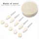thumbnail image 3 of 102 Pcs Wool Felt Polishing Pads, Abrasive Buffing Wheel For Accessories - Rotary Tools - Assorted Sizes 10/13/25mm Diameter., 3 of 4