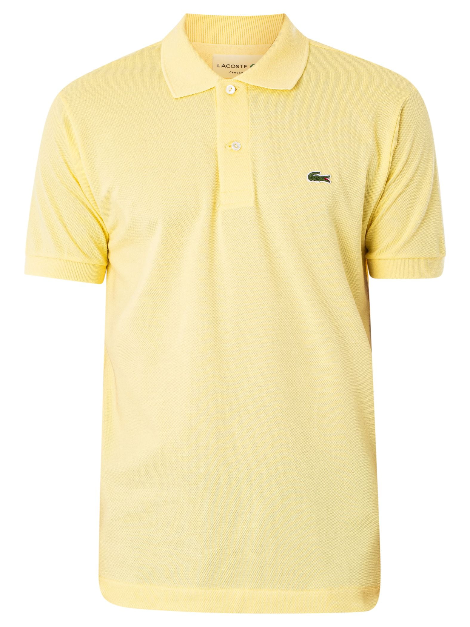 【送料&関税込】Lacoste Classic Design Polo Shirt Lacoste Classic Fit Polo Shirt, Yellow - Walmart.com