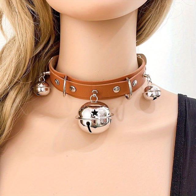 Excite Your Sex Life with BDSM Bondage Collar & Leash Set - PU Leather Fetish Harness & Choker Necklace for Adults