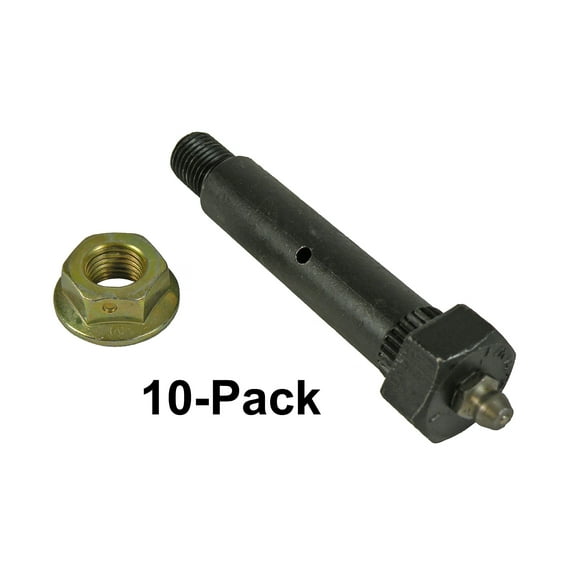 Rigid Hitch Greaseable (B-201-10) Trailer Spring Bolt with Locknut - 10-Pack