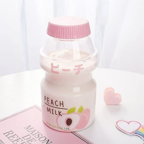 Send Matching Straps Plastic Water Bottle Tour Drinking Bottle Yakult Shape Cute Kawaii Milk