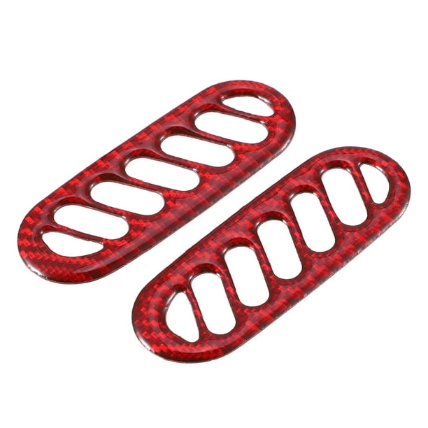 Unique Bargains Car Door A-Pillar Air Outlet Vent Cover para Chevy Corvette C5 98-04 Carbon Fiber Pattern Red (Juego de 2)