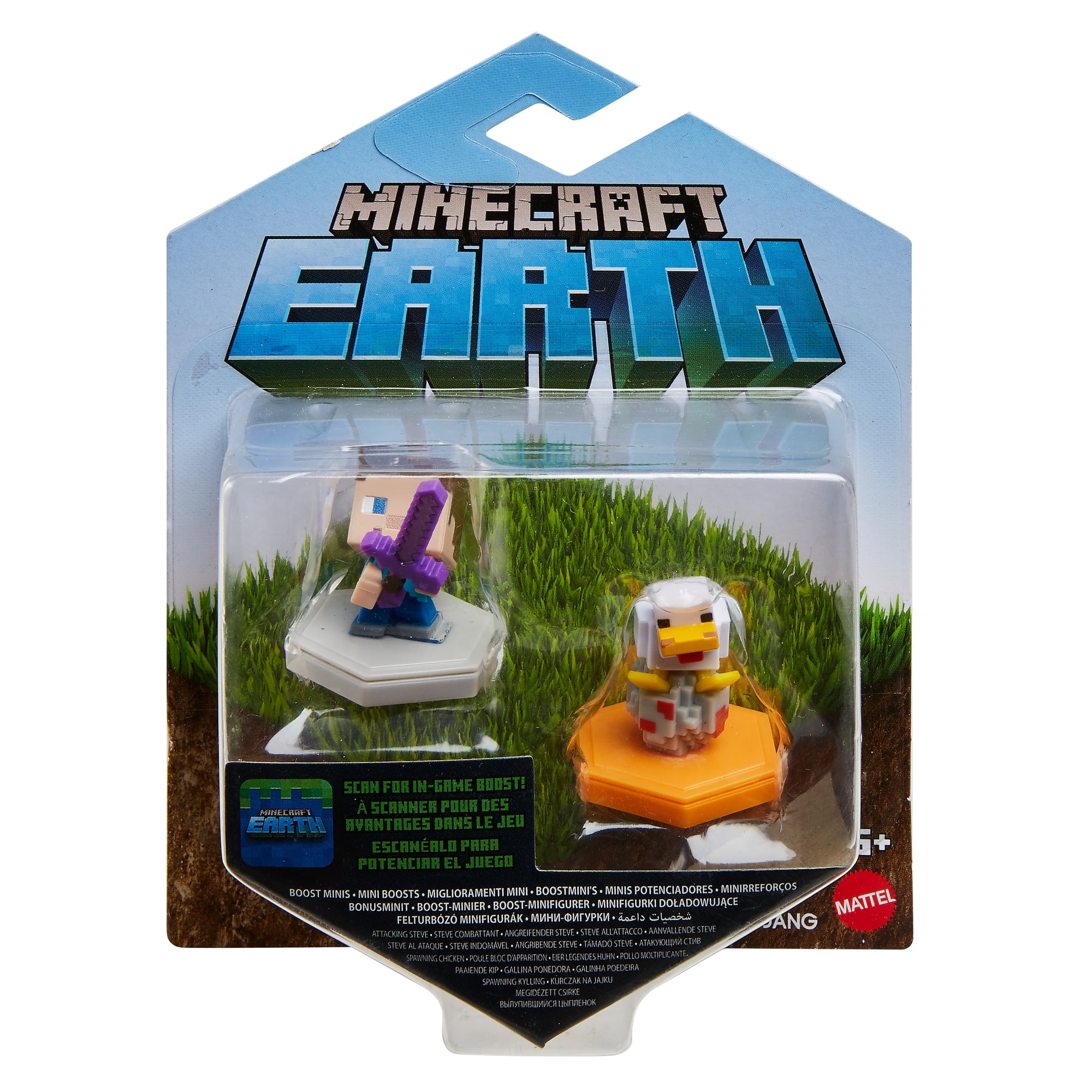 Minecraft Earth Boost Mini Figure 2-pack, NFC Chip Enabled for EARTH  Augmented Reality Game , 