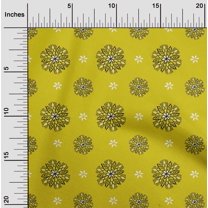 oneOone Cotton Poplin Fabric Floral Block Print Fabric By Yard 56 Inch Wide