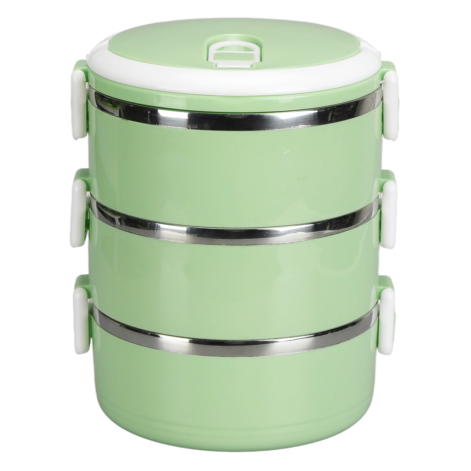 Stainless Steel Bento Box ,Adult Lunch Box Set, Portable Insulated Lunch Containers StackableLeakproof Food Container for Adults Office Outdoor[Three Layers Nordic Green]
