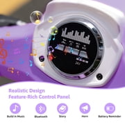 ORFELD 24V Kids Electric Motorcycle,Retro-Style Ride-On Toy for Ages 8-15, 14MPH Max Speed, LED Lights & Music, All-Terrain Tires,Purple