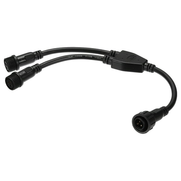Uxcell 3-Core 3 Pin Y Splitter Connector, 30cm 18AWG IP65 Y Shape 1 Male to 2 Female Extension Cable for LED Lighting