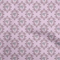thumbnail image 1 of oneOone Cotton Poplin Light Pink Fabric Damask With Floral Sewing Material Print Fabric By The Yard 56 Inch Wide, 1 of 4