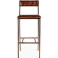 thumbnail image 5 of Butler Specialty 29.25"H Iron Metal Frame And Leather Seat Barstool - Dark Brown, 5 of 9